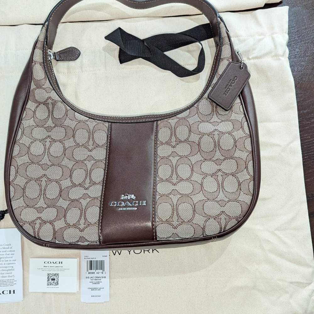 Coach Signature Jacquard Satchel - Picture 2 of 3
